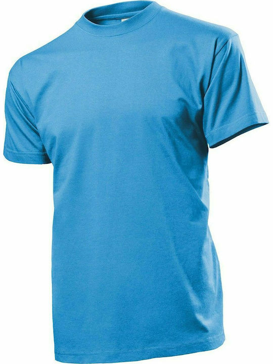 Stedman Comfort-T 185 Ανδρικό Διαφημιστικό T-shirt Κοντομάνικο Light Blue