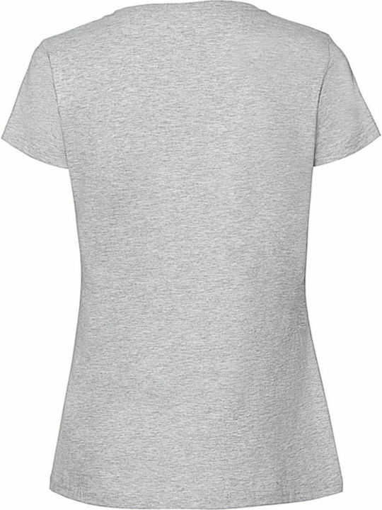 Fruit of the Loom Ladies Ringspun Premium T Women's Short Sleeve Promotional Blouse Heather grey