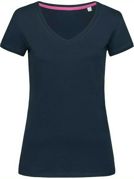 Stedman Megan Γυναικείο Διαφημιστικό T-shirt Κοντομάνικο Marina Blue