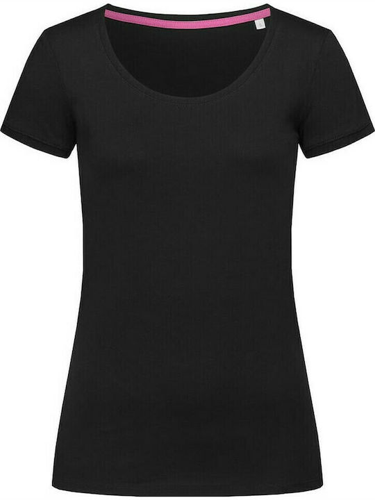 Stedman Megan Γυναικείο Διαφημιστικό T-shirt Κοντομάνικο Black Opal