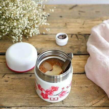 Monbento Graphic Cutie pentru Mâncare Termos Inox Roz 280ml 1buc