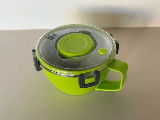 Ecolife Recipient Rotund Dublu Termos Inox Verde Cu Compartimente 850ml