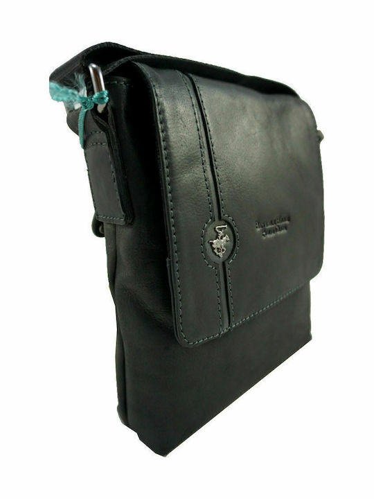 Leather Men's Bag Messenger Black