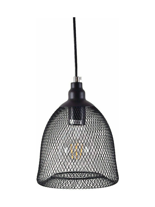 Home Lighting Adjustable Pendant Light Black Grid with Socket E27