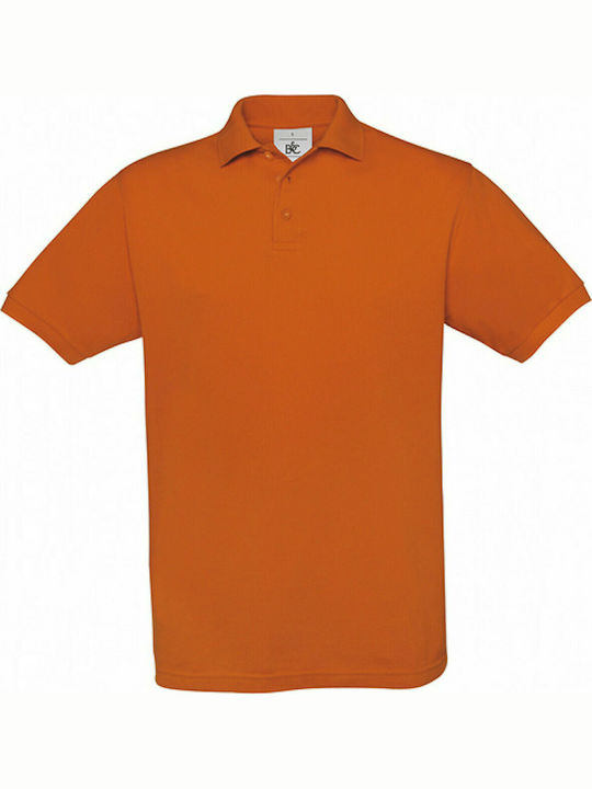 B&C Safran Men's Short Sleeve Promotional Blouse Pumpkin Orange PU409-230