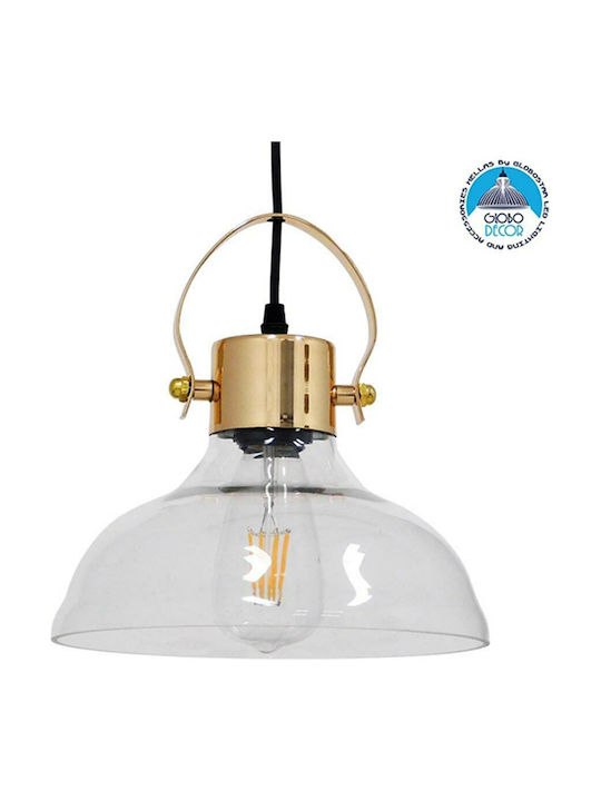 GloboStar Javer Pendant Light Suspension Bell for Socket E27 Gold