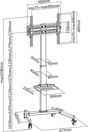 Sbox FS-224 Δαπέδου έως 55" και 35kg