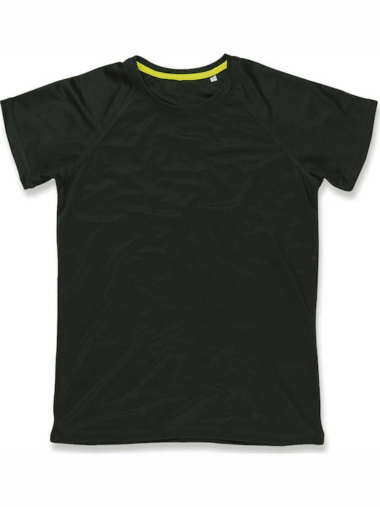 Stedman Active 140 Raglan Werbe-T-Shirt Black Opal