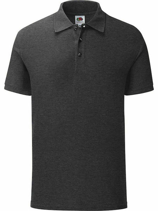 Fruit of the Loom Iconic Men's Short Sleeve Promotional Blouse Dark Heather Grey