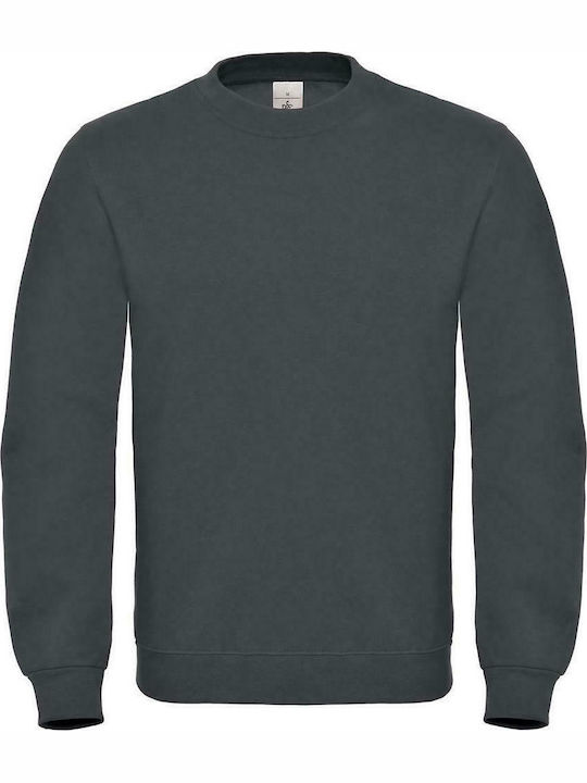 B&C ID.002 Men's Long Sleeve Promotional Sweatshirt Anthracite WUI20-883