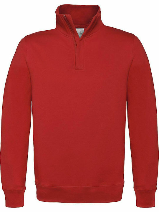 B&C ID.004 Men's Long Sleeve Promotional Sweatshirt Red WUI22-004