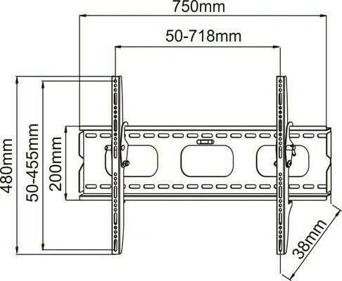 DMP PLB118M Βάση Τηλεόρασης Τοίχου έως 50" και 60kg