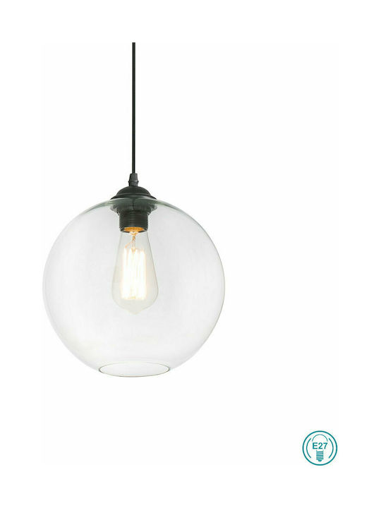 Faro Barcelona Clara Pendant Light Single-Light Ball for Socket E27 Transparent