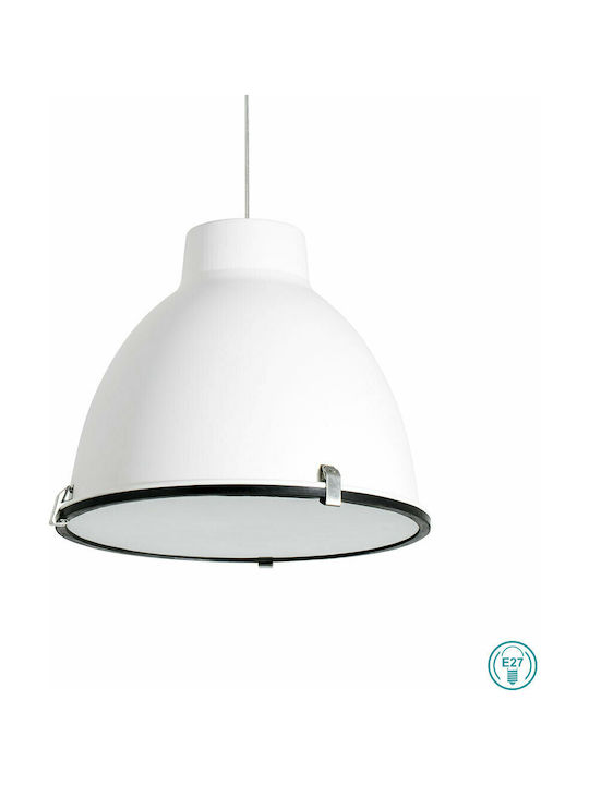 Faro Barcelona Charlotte Hängende Deckenleuchte Einfaches Licht Glocke für Fassung E27 Weiß