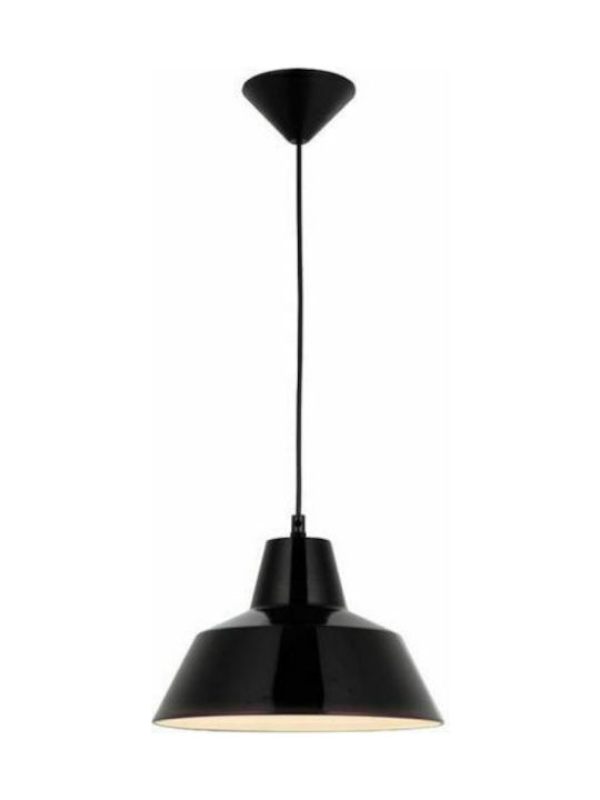 Viokef Glen Adjustable Pendant Light Black Bell with Socket E27 28.5x285cm