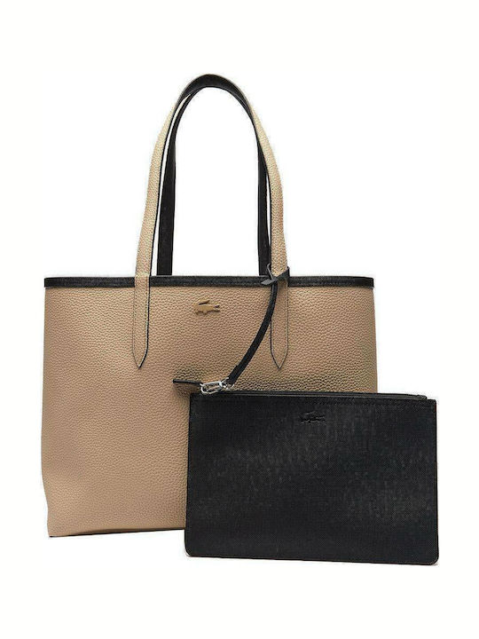 Anna Σετ Γυναικεία Τσάντα Shopper Ώμου Μαύρη
