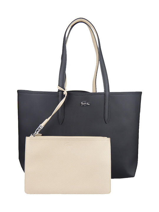 Anna Σετ Γυναικεία Τσάντα Shopper Ώμου Μαύρη