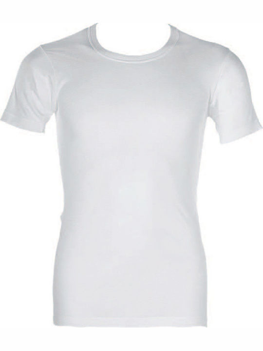 Men's Undershirt Short-sleeved in White Color