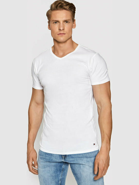 Men's Undershirts Short-sleeved in White Color 3Pack
