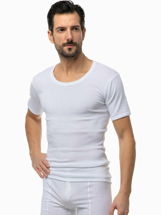 90-17002 Men's Short Sleeve Undershirts White 2Pack