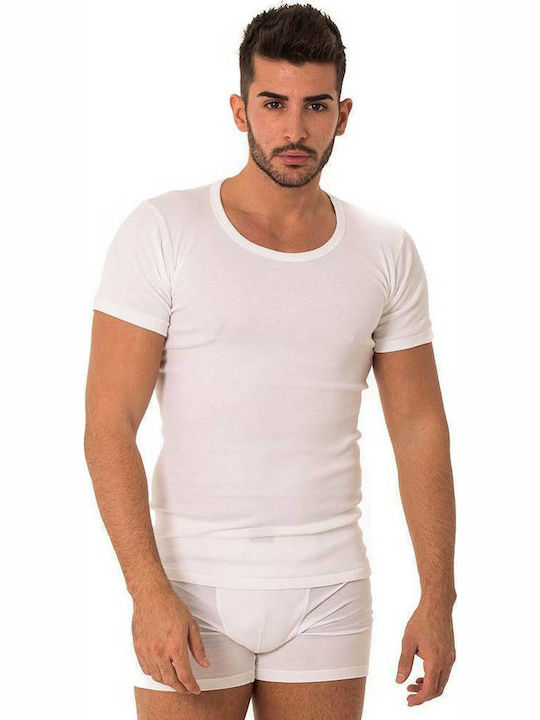 90-17002 Men's Short Sleeve Undershirts White 2Pack