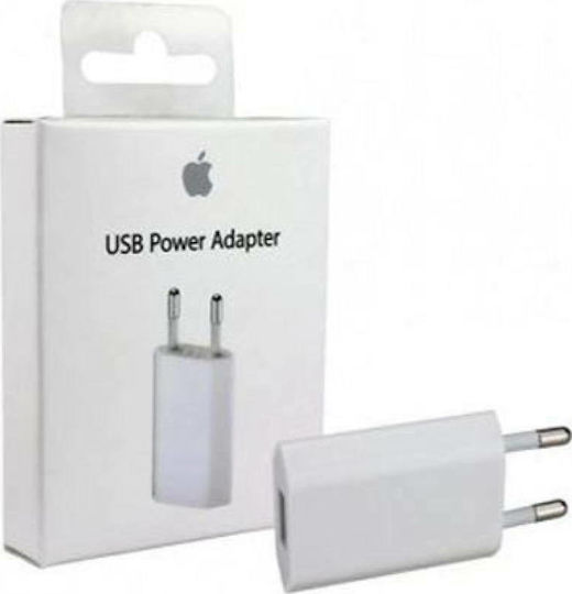 Apple Φορτιστής Χωρίς Καλώδιο με Θύρα USB-A 5W Λευκός (MD813ZM/A)