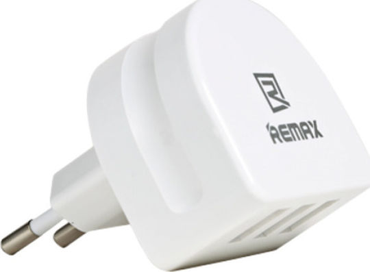 Remax Φορτιστής Χωρίς Καλώδιο με 3 Θύρες USB-A Λευκός (RP-U31)