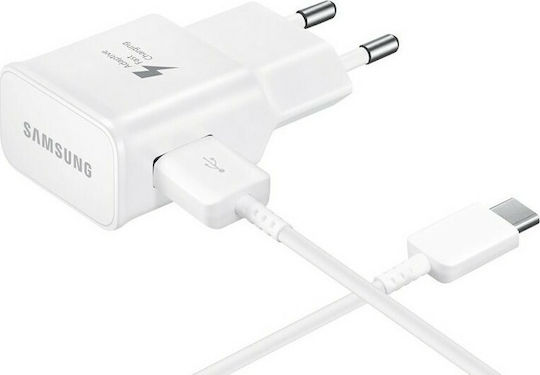 Samsung Charger with USB-A Port and Cable USB-C 15W Whites (EP-TA20EWE+EP-DN930CWE Retail)