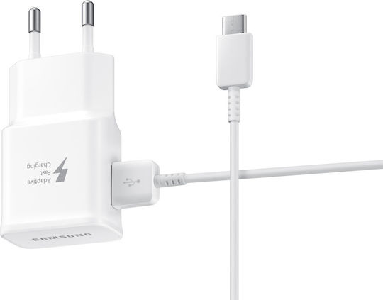 Samsung Charger with USB-A Port and Cable USB-C 15W Whites (EP-TA20EWE+EP-DN930CWE Retail)