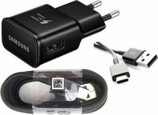Samsung Încărcător cu Port USB-A și Cablu USB-C Negruς (EP-TA20EBE+EP-DG950CBE Retail)