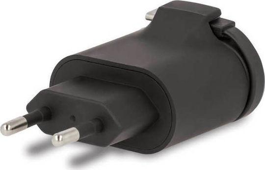 Forever Φορτιστής με 2 Θύρες USB-A και Καλώδιο Lightning Μαύρος (TC-02)