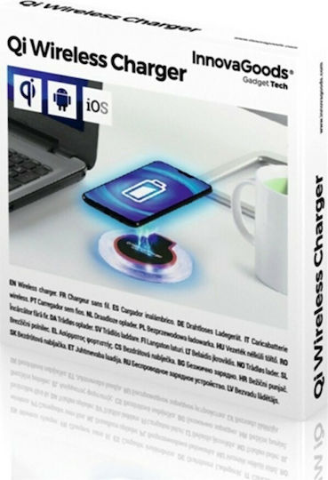 InnovaGoods Kabelloses Ladegerät (Qi Pad) Schwarzs (V0101026)