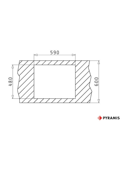 Pyramis Istros 1B 070044911 Drop-In Spüle aus Verbundgranulat B61xT50cm Snow