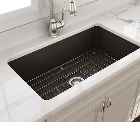 Bocchi 1362 1362-551 Unterbau Spüle Porzellan B81xT48cm Brown Matt