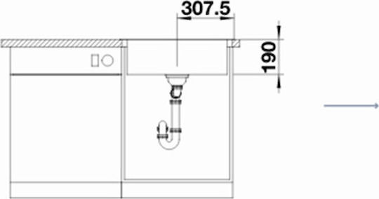 Blanco Lemis 6 IF Ένθετος Νεροχύτης Inox Brushed Μ61.5xΠ50cm Ασημί