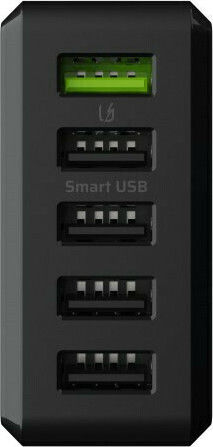 Green Cell Βάση Φόρτισης με 5 Θύρες USB-A 52W Quick Charge 3.0 σε Μαύρο χρώμα (CHARGC05)
