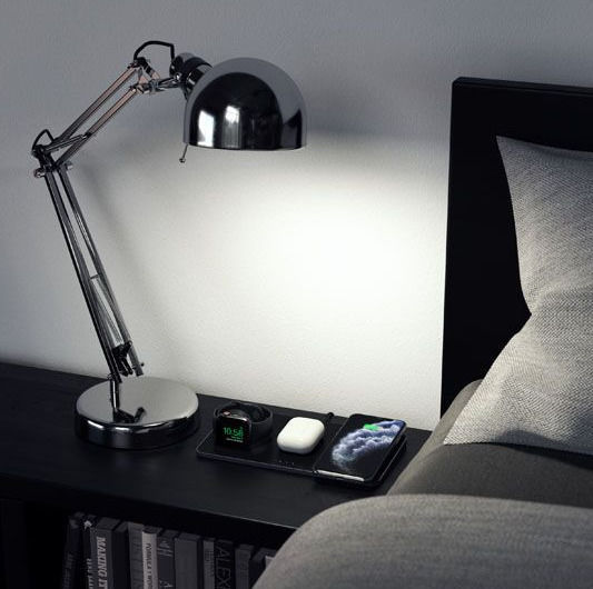 Satechi Kabelloses Ladegerät (Qi Pad) 24W Schwarzs (Trio)