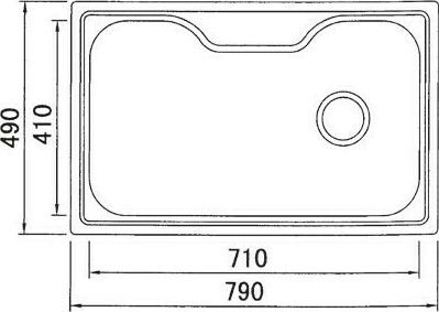 Karag BL 627 Ένθετος Νεροχύτης Inox Σατινέ Μ80xΠ50cm Ασημί