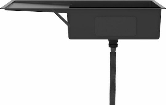 vidaXL Drop-In Küchenspüle aus Flüssiger Granit M100xB44cm Schwarze