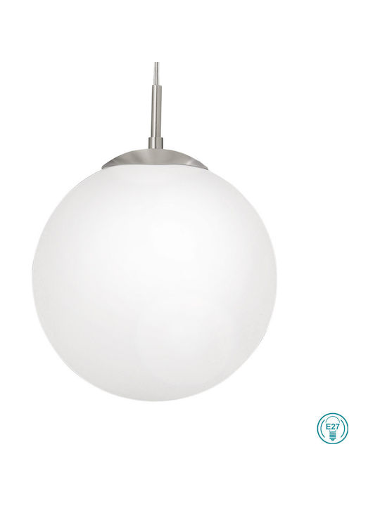 Eglo Rondo Pendant Light White with Socket E27 25x110cm