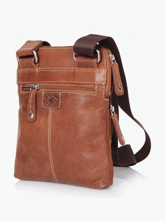 Leather Men's Bag Shoulder / Crossbody Tabac Brown