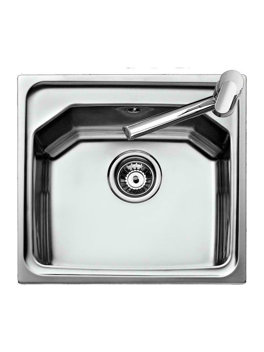 Teka Premium 1B Ένθετος Νεροχύτης Inox Σατινέ Μ46.5xΠ44cm Ασημί