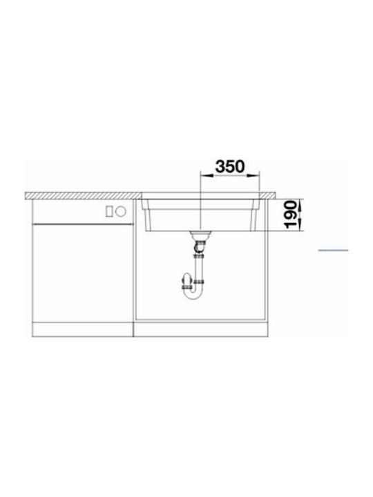 Blanco Etagon 700-U 524270 Drop-In Sink Inox Satin W73xD46cm Silver
