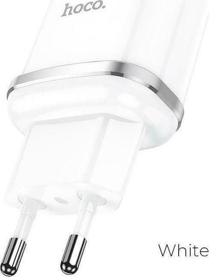Hoco Φορτιστής Χωρίς Καλώδιο με Θύρα USB-A 18W Quick Charge 3.0 Λευκός (N3 Vigour)