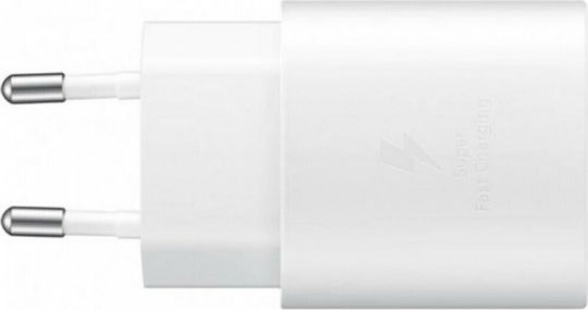Samsung Φορτιστής Χωρίς Καλώδιο με Θύρα USB-C 25W Power Delivery Λευκός (EP-TA800N Bulk)