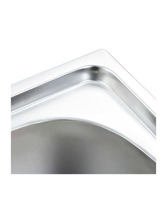 vidaXL Ένθετος Νεροχύτης Inox Σατινέ Μ84xΠ48cm Ασημί
