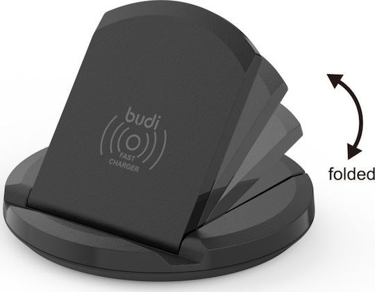 Budi Ασύρματος Φορτιστής (Qi Pad) 10W Μαύρος (M8J3200)