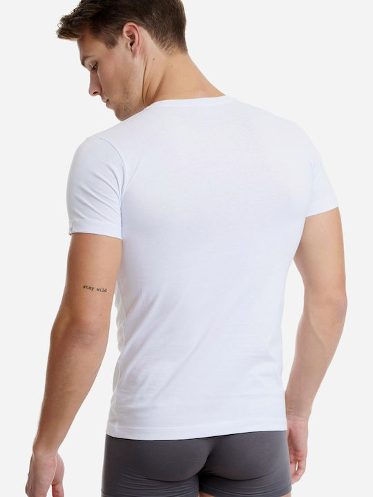 Men's Short Sleeve Undershirt White