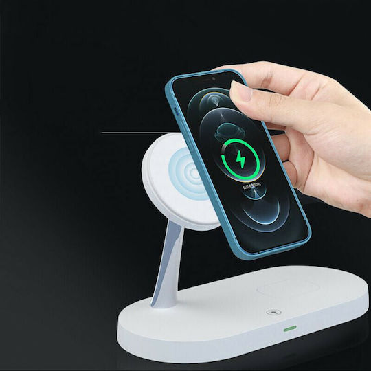 Tech-Protect Încărcător Wireless (Qi Pad) și Cablu USB-C 15W Albς (0211850)