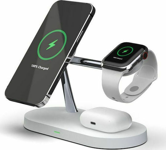 Tech-Protect Încărcător Wireless (Qi Pad) și Cablu USB-C 15W Albς (0211850)